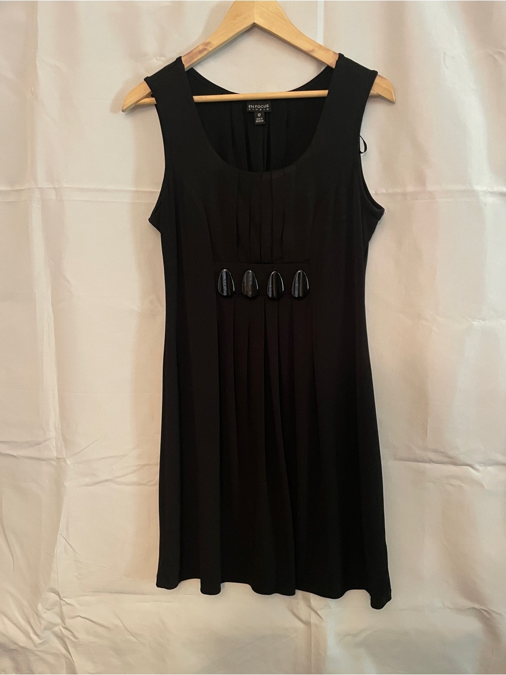 Studio Black Sleeveless Pleated Mini Dress